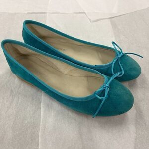 DANIELA FARGION Aqua Suede Ballerina Flats - 7